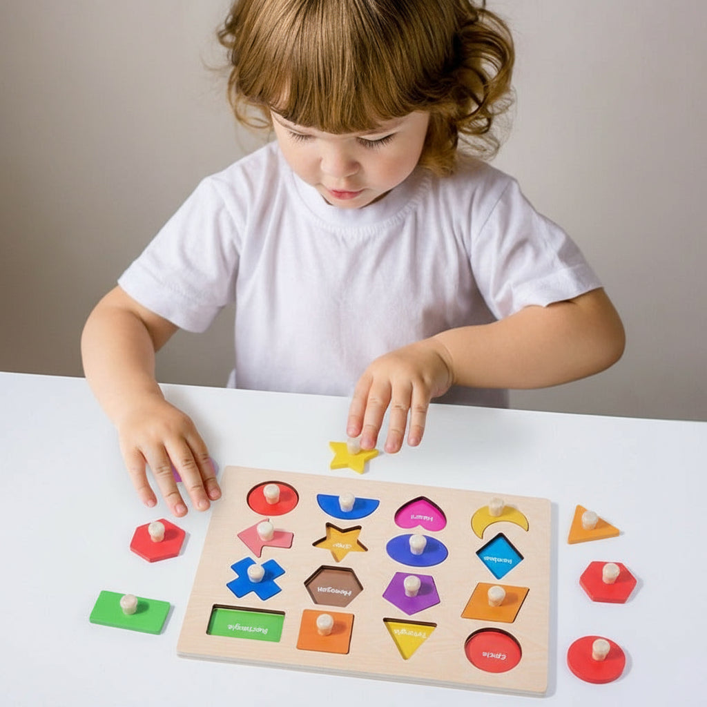 Rompecabezas magnético con formas geométricas para niños