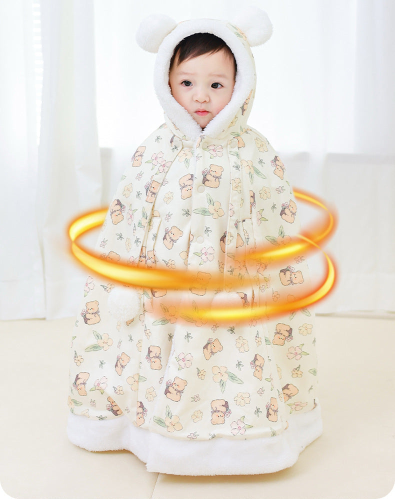 Baby Thick Warm Outdoor Windproof Cape