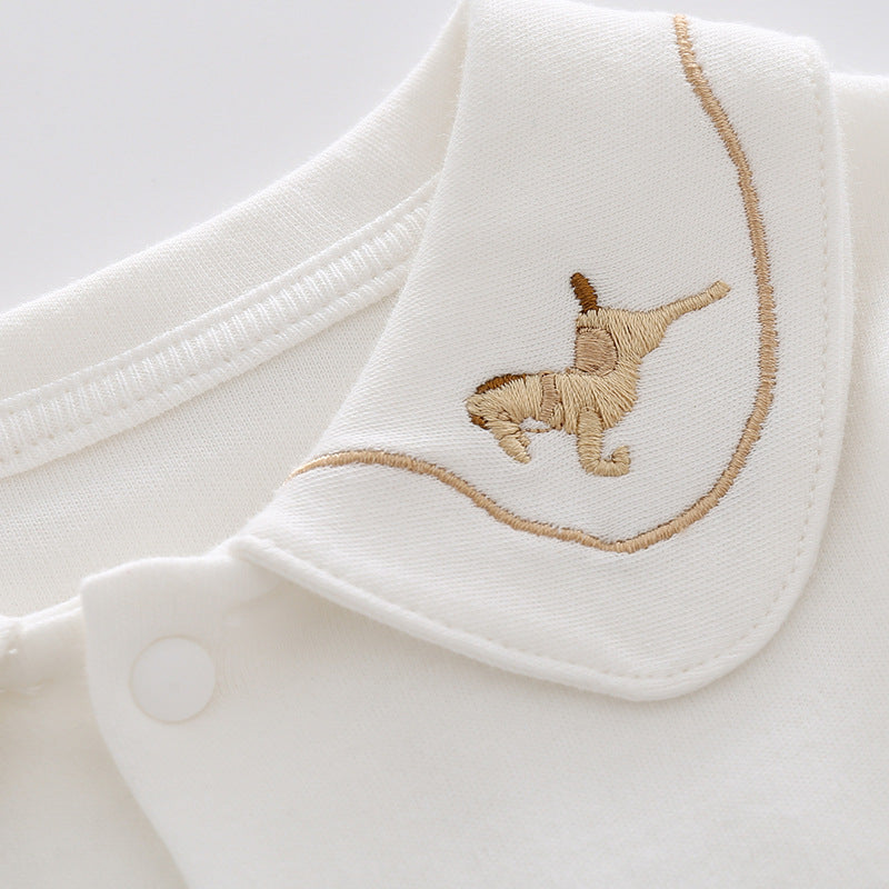 Girls’ Rocking Horse Cartoon Cotton Long Sleeve T-Shirt