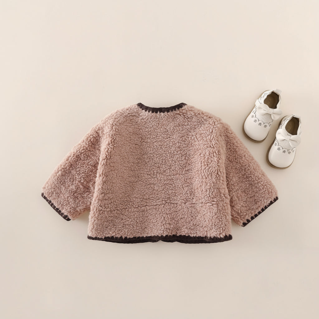 Chaqueta elegante con forro polar para bebé y niño pequeño, ideal para otoño e invierno.