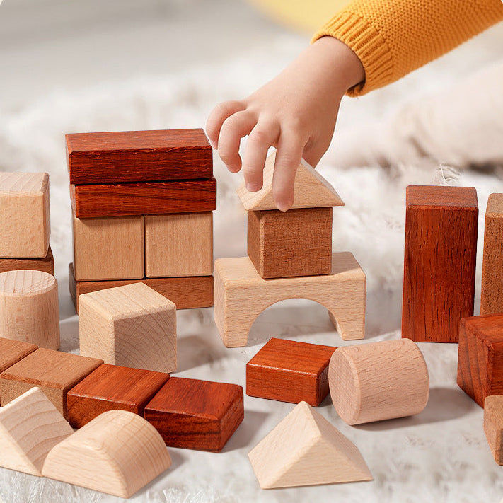 Children's Solid Wood Teething Building Blocks