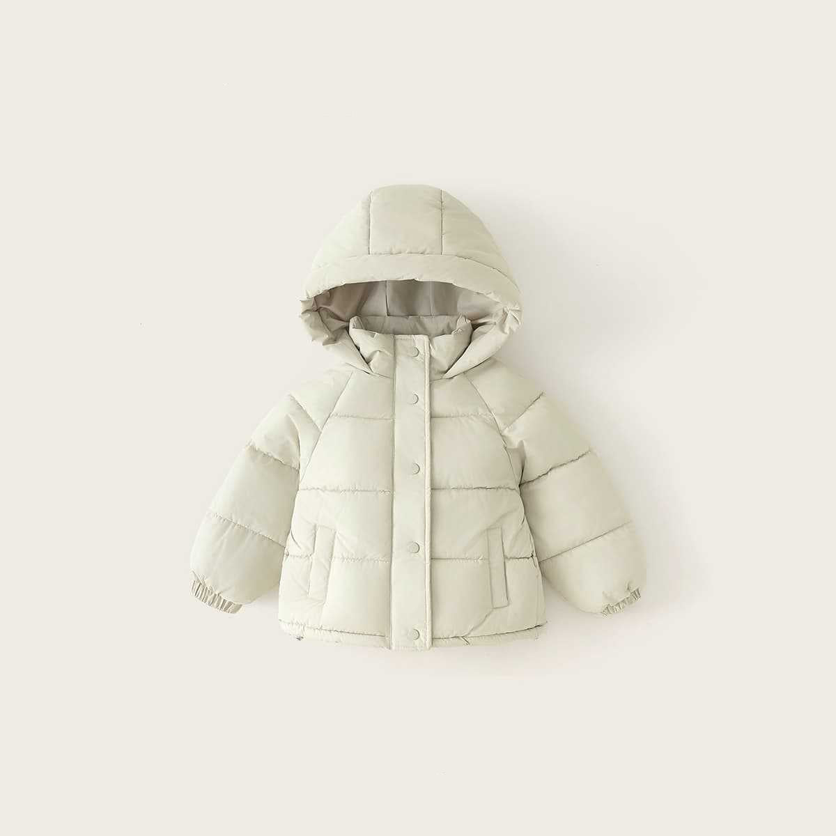 Kids Thick Warm Casual Hooded Cotton Jacket