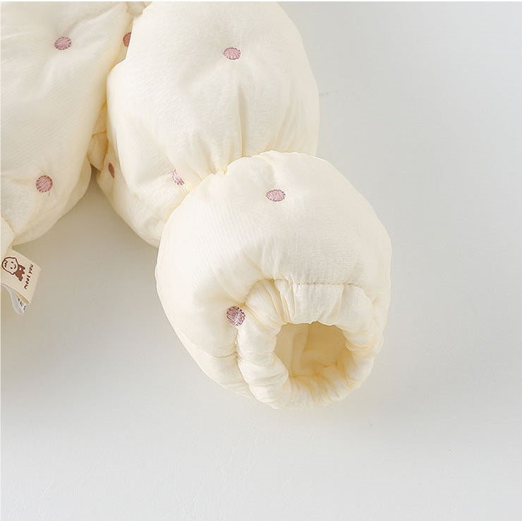 Girls Plush Lined Warm Hooded Puffer Jacket with Bunny Ears