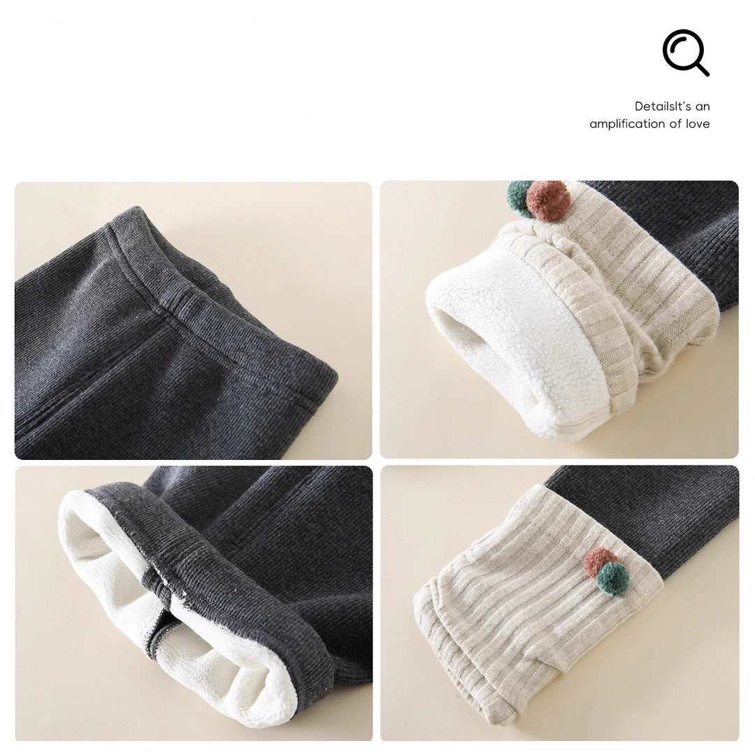 Warme, fleecegefütterte Leggings für Babys (Herbst/Winter)