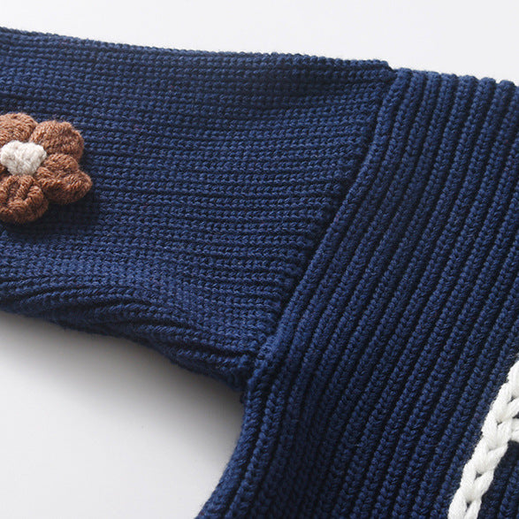 Children's Hand Embroidered HONEY Base Layer Knit Sweater