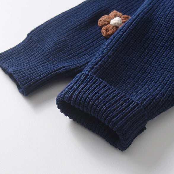 Children's Hand Embroidered HONEY Base Layer Knit Sweater