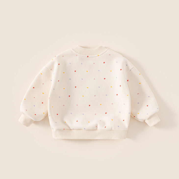 Sudadera gruesa y cálida con estampado de cachorros para niños