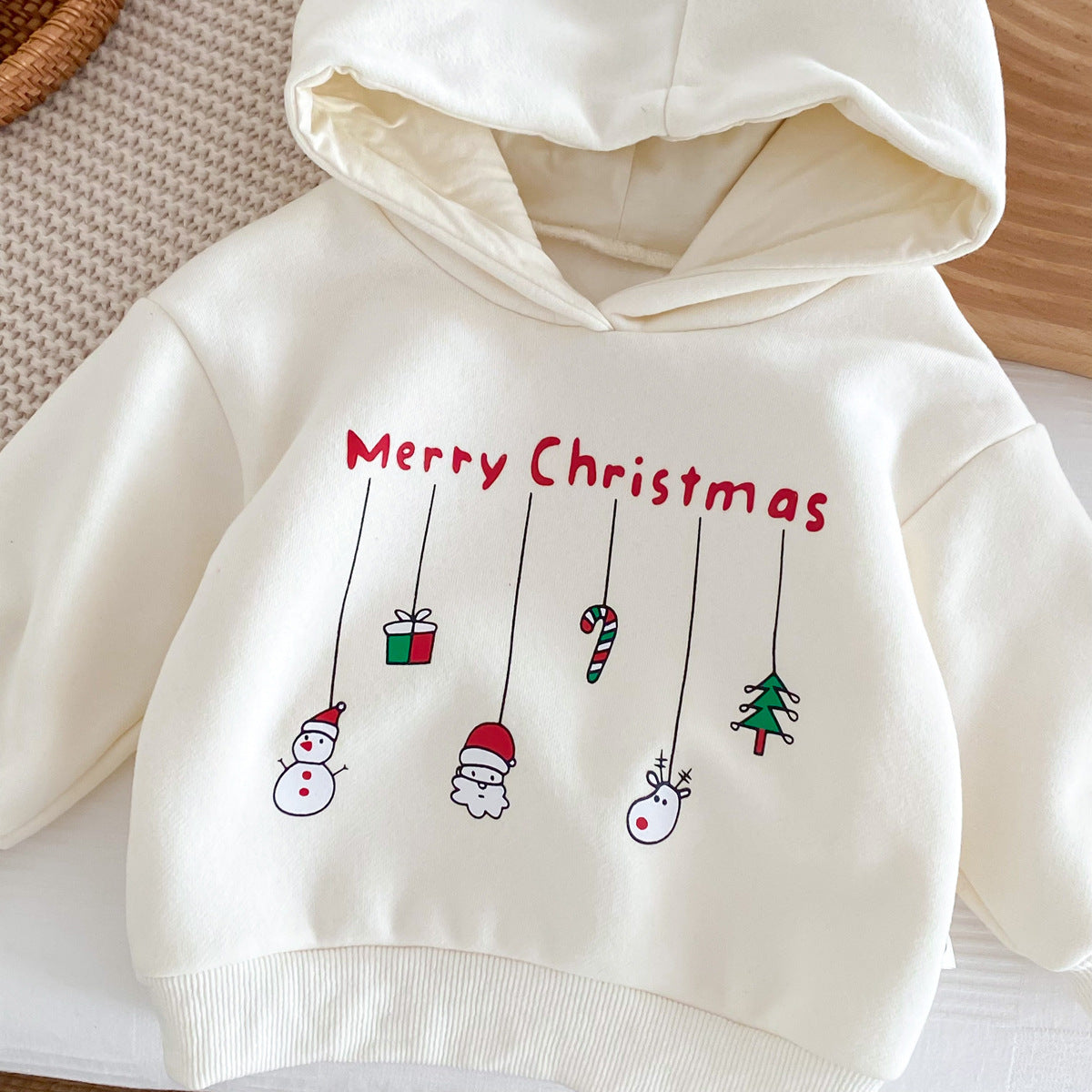 Baby Boys Girls Cute Christmas Thick Autumn Winter Hooded Fleece Hoodie