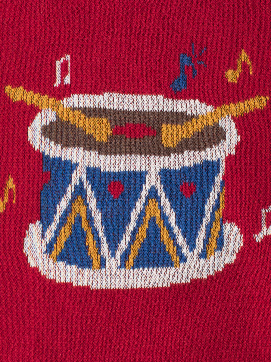 Children's Christmas Holiday Red Knit Sweater