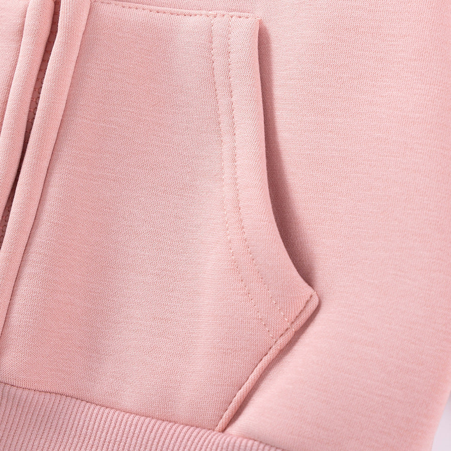 Mädchen Fleecegefütterte Kapuzenjacke mit niedlichem Hasenmotiv