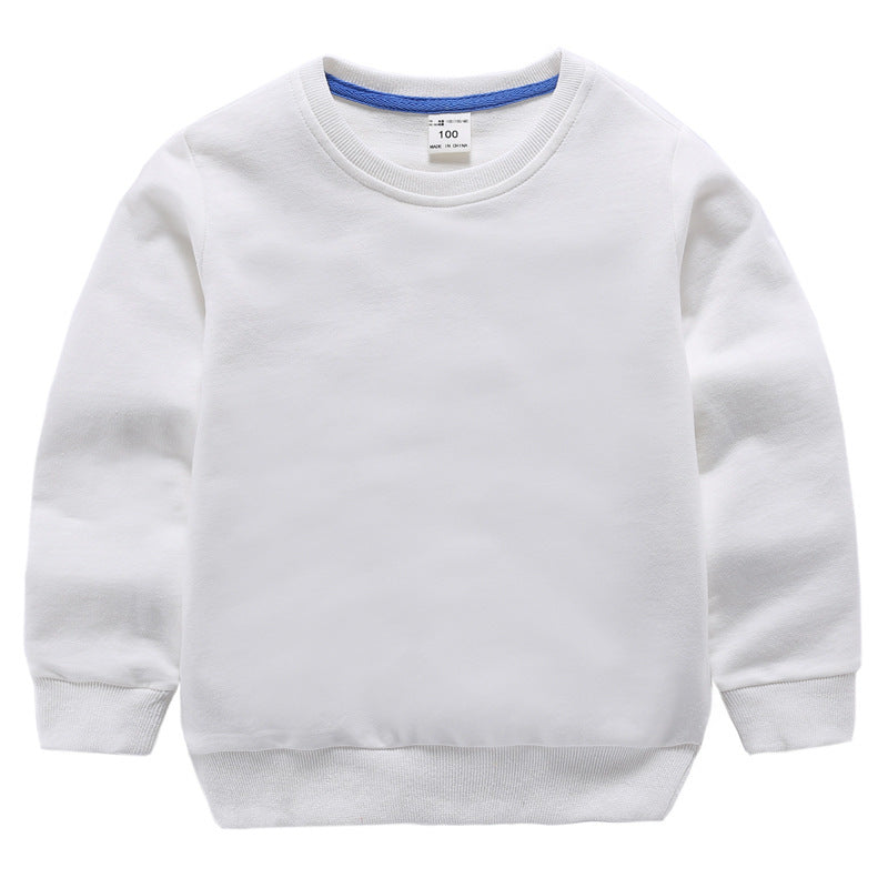 Children's Sweatshirt Solid Color Round Neck Long Sleeve Top