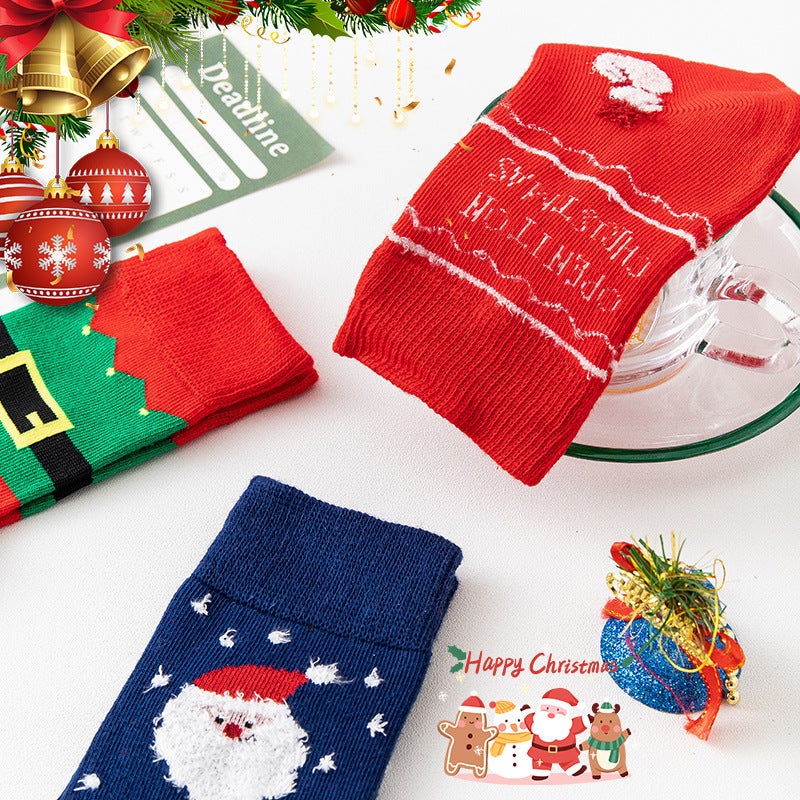 Kids Christmas Warm Crew Socks
