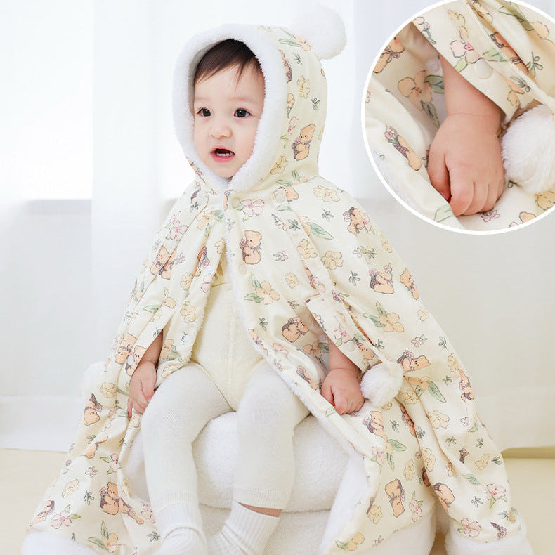 Baby Thick Warm Outdoor Windproof Cape