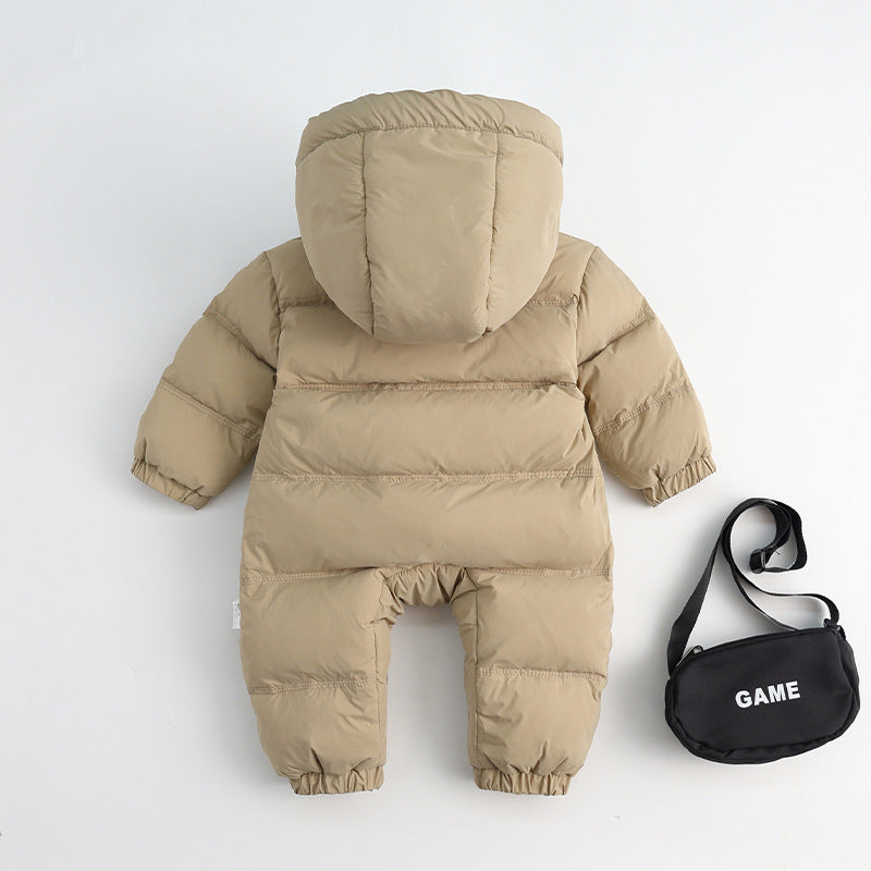 Baby Thick Warm Hooded Romper Down Jacket