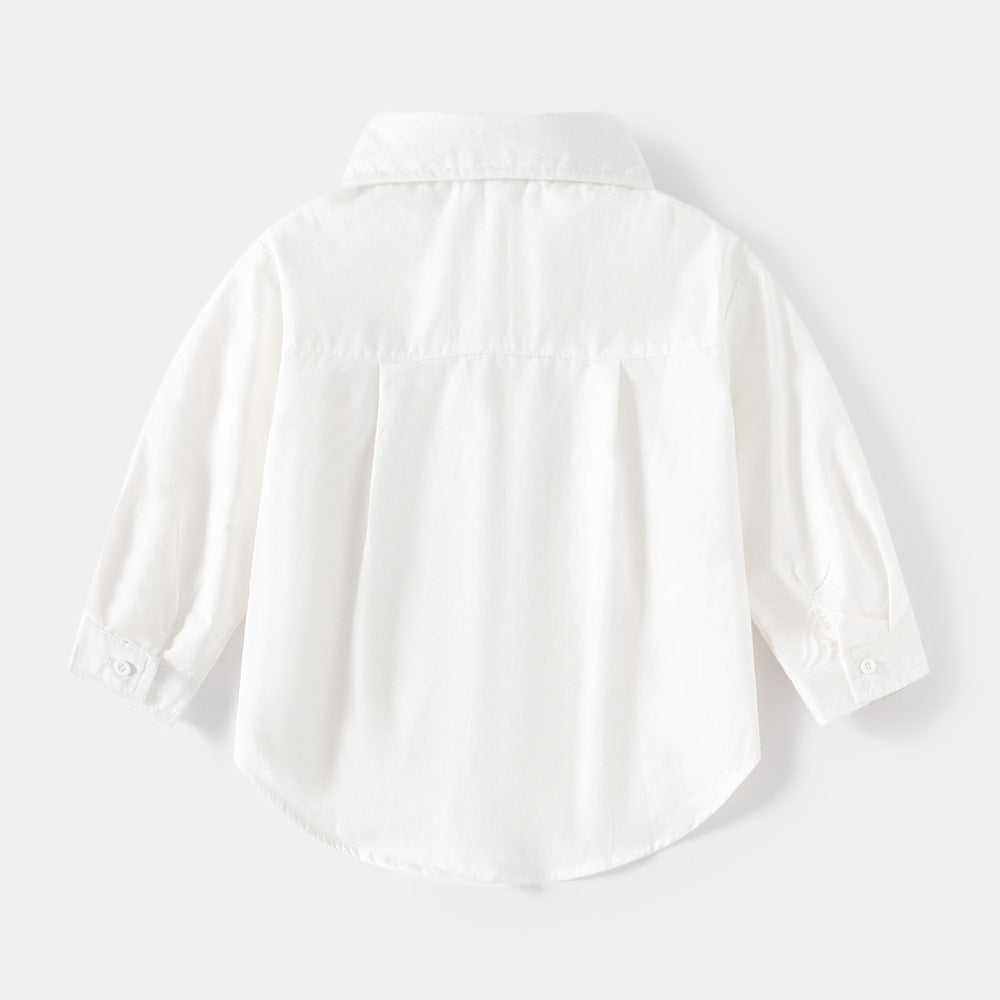 Boys’ Relaxed Casual Cotton Long Sleeve Shirt