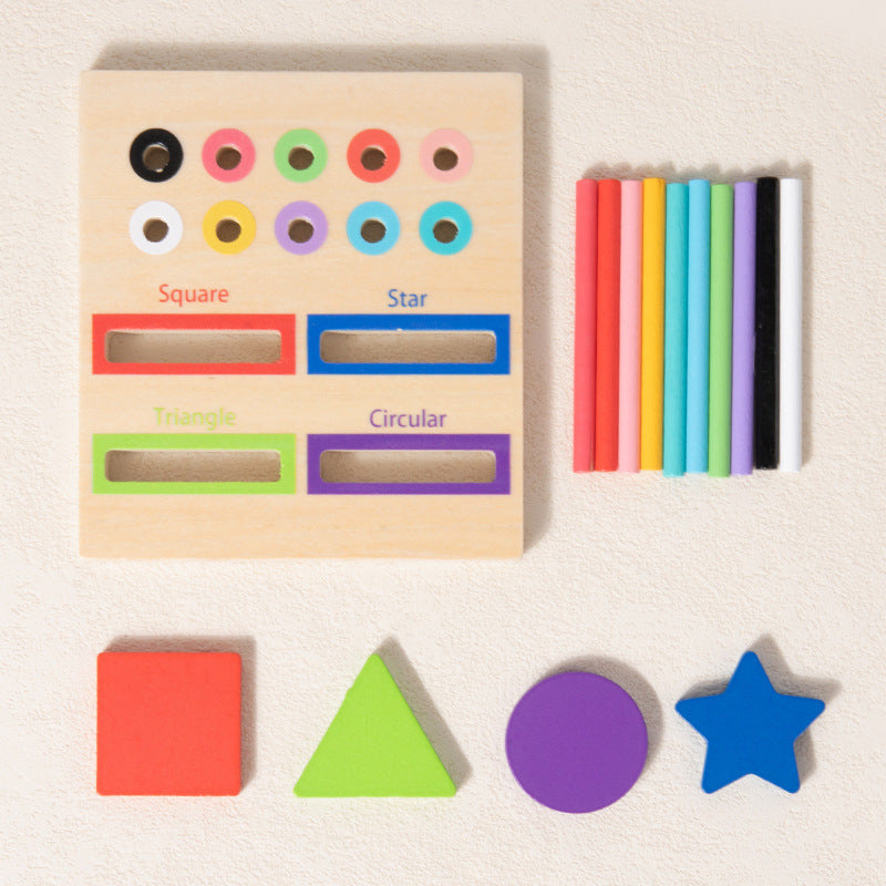 Cubo de clasificación de formas y colores para niños