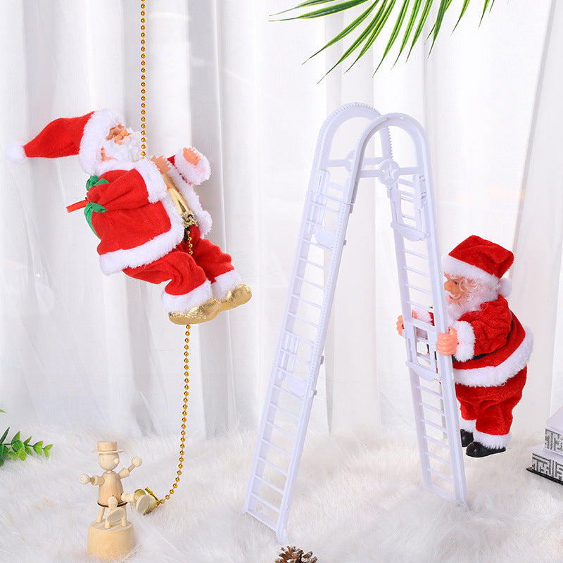 Christmas Musical Electric Climbing Santa Doll