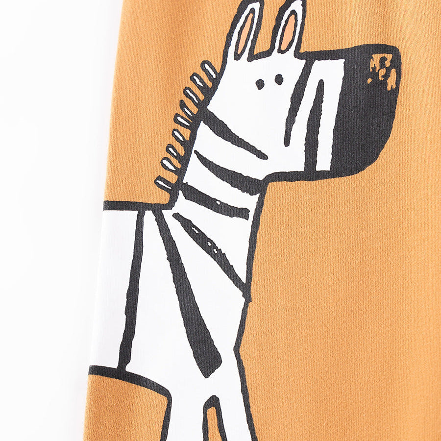 Boys Fall Trendy Cartoon Outfit Set