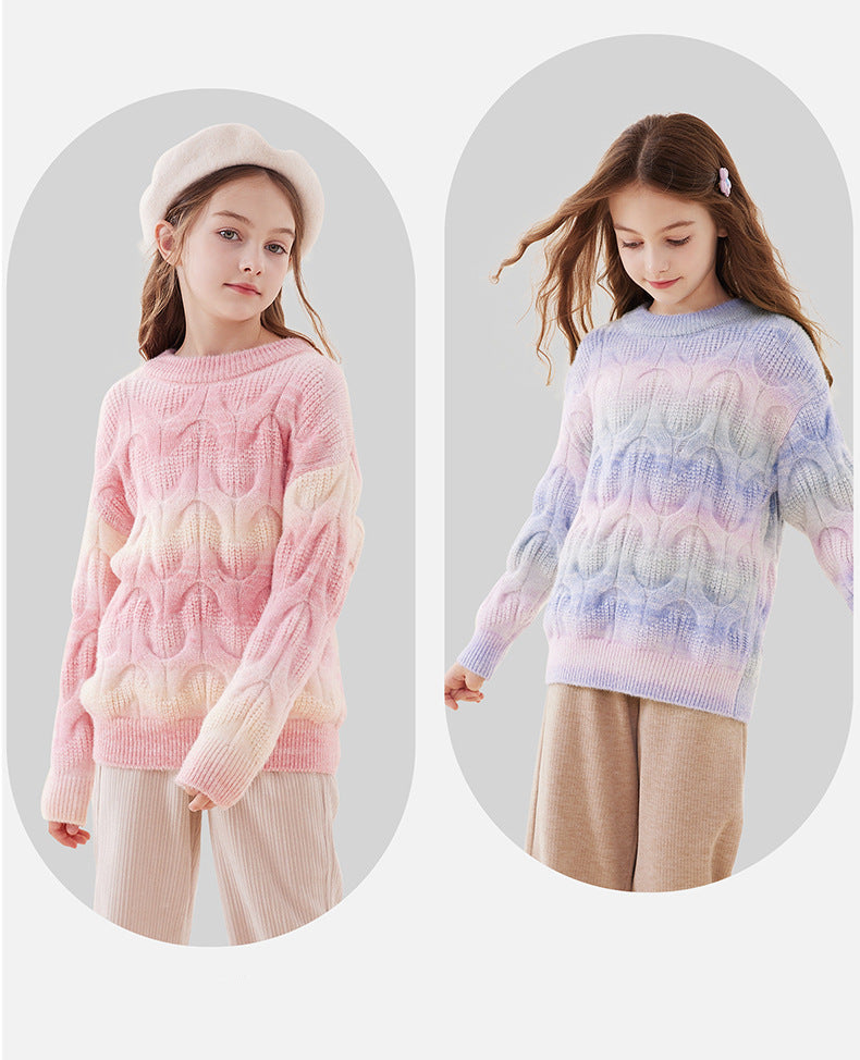 Suéter grueso y cálido de moda para niñas