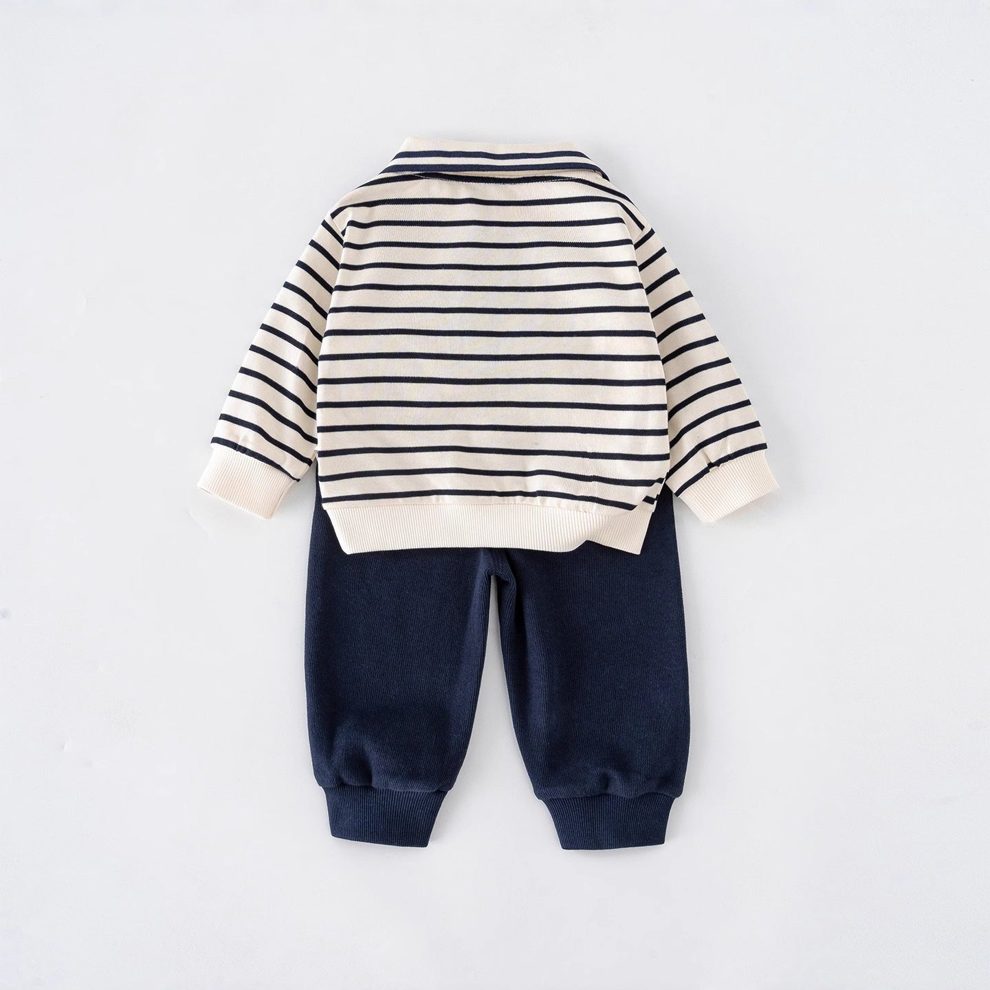 Boys Cartoon Striped Bear Athletic Tracksuit Set