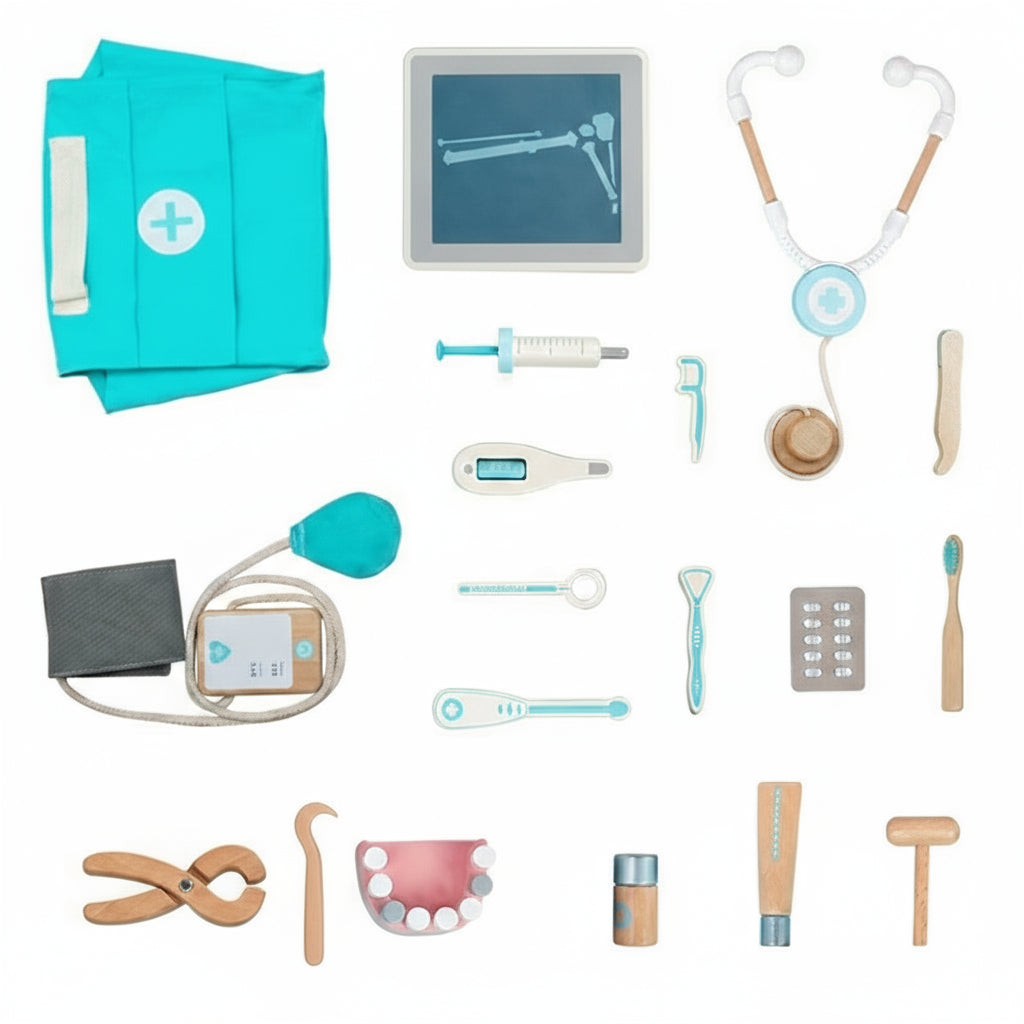 Kids Wooden Pretend Doctor Play Toy