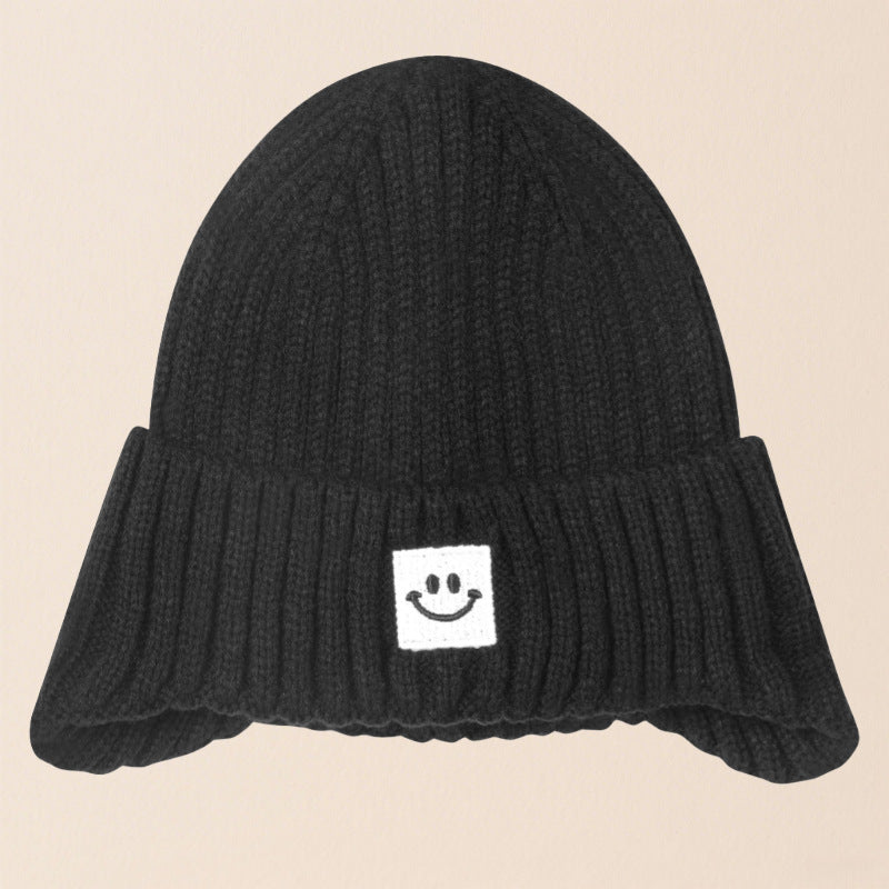 Kids Smiley Face Ski Ear Flap Warm Hat