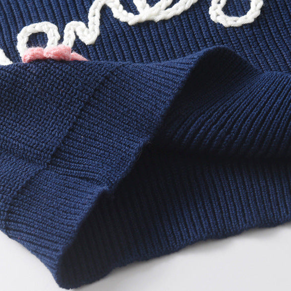 Children's Hand Embroidered HONEY Base Layer Knit Sweater