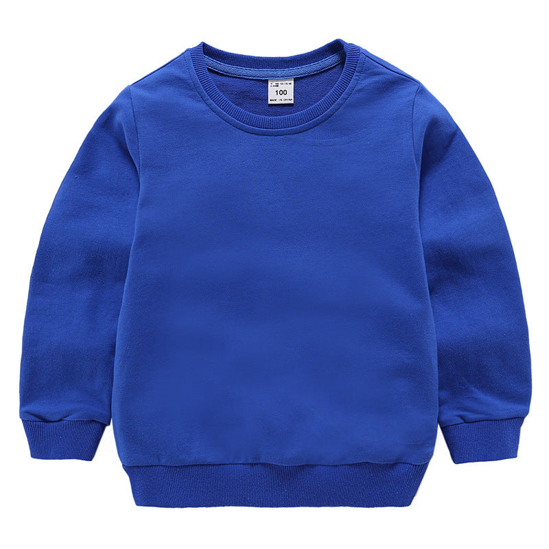 Children's Sweatshirt Solid Color Round Neck Long Sleeve Top
