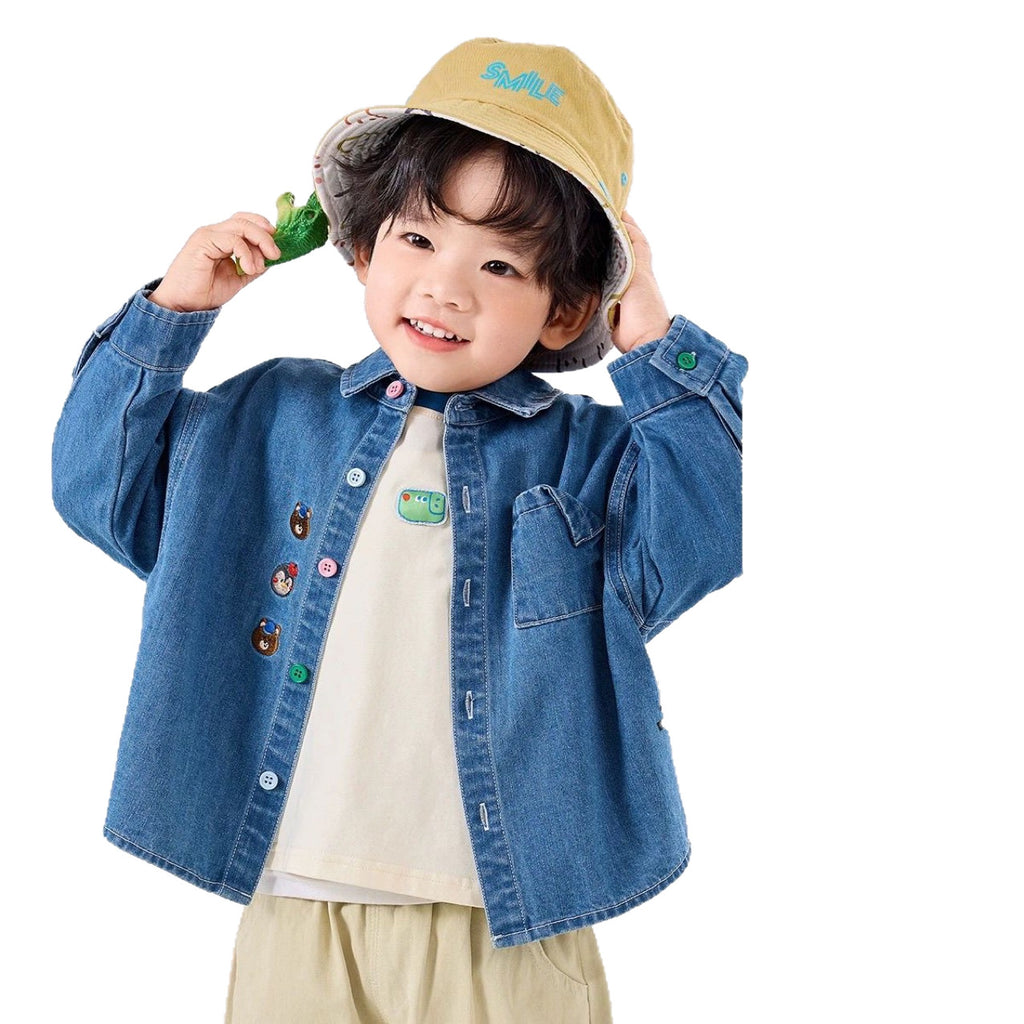 Baby Fashion Pocket Denim Jacket Shirt