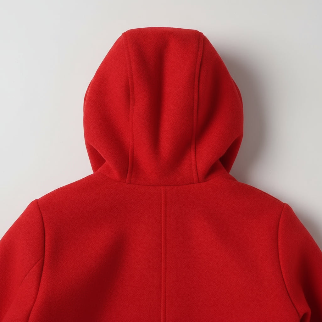 Girls Warm Double Breasted Wool Coat with Hood