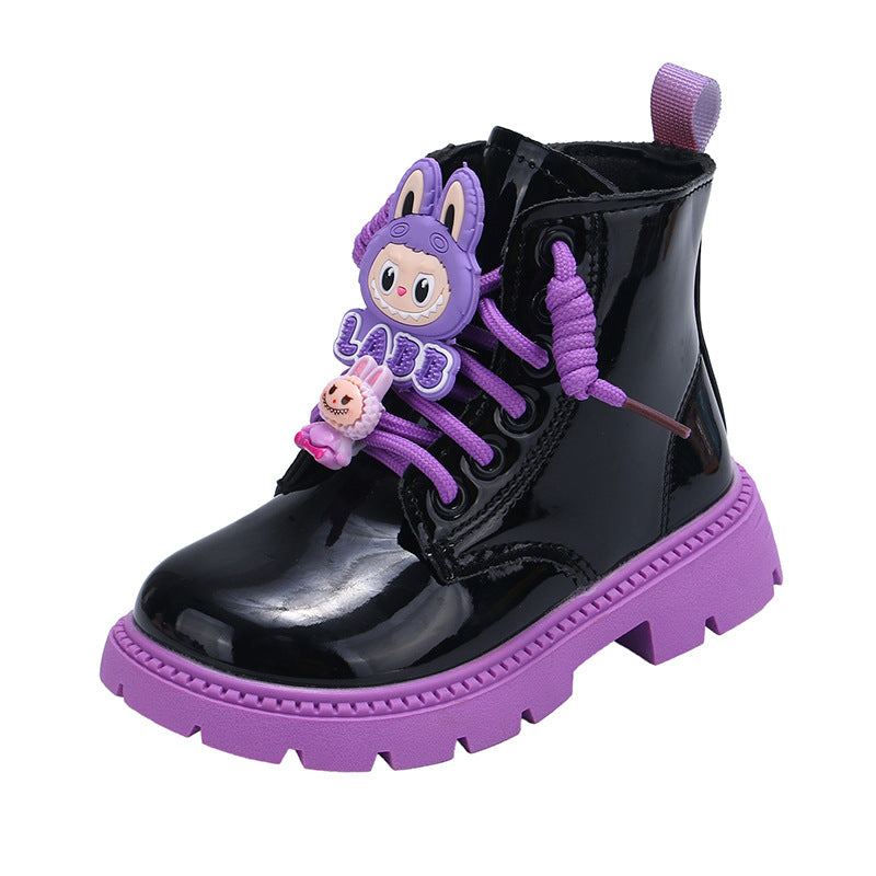 Girls Princess Martin Boots - Kids Leather Ankle Boots