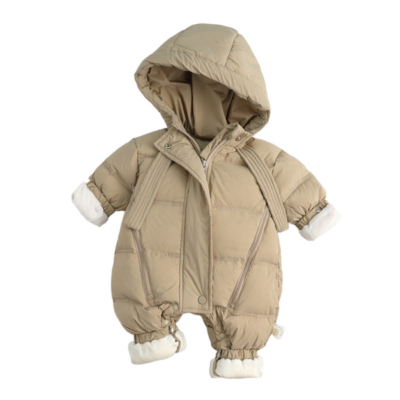 Baby Thick Warm Hooded Romper Down Jacket