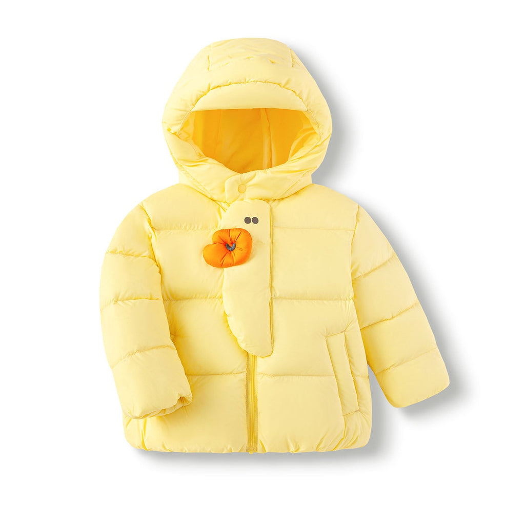 Chaqueta de plumón gruesa y cálida con capucha para niños