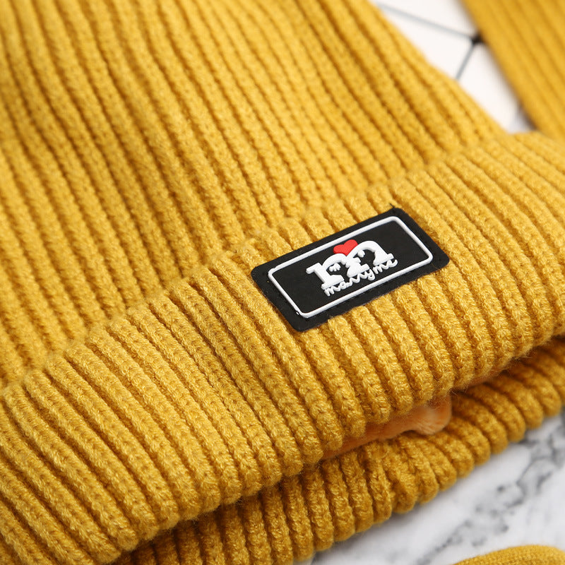 Kids Thick Warm Hat Scarf Gloves Set