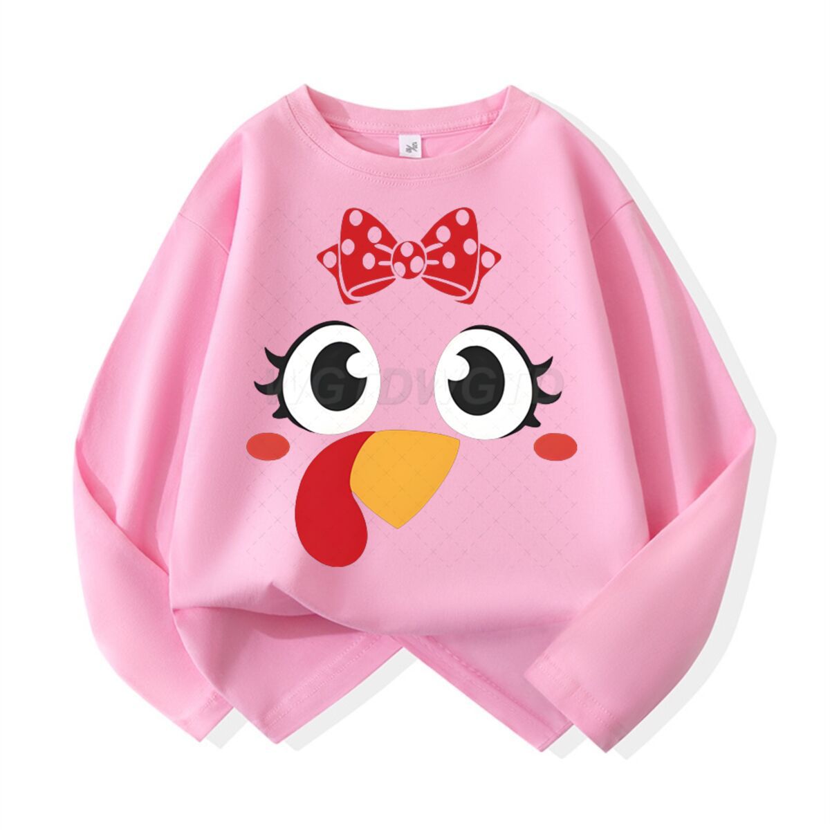 Kids Cute Turkey Long Sleeve Cotton T-Shirt
