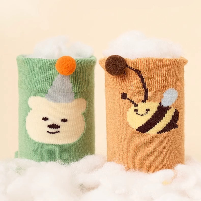 Calcetines cálidos hasta la rodilla con forro polar para bebés y niños pequeños