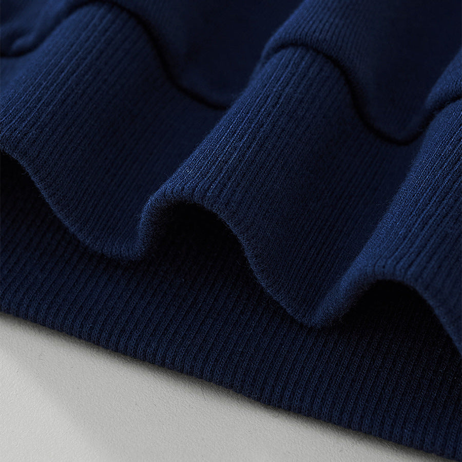 Girls’ Cartoon Butterfly Embroidered Cotton Pullover Sweatshirt