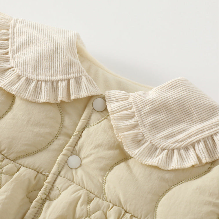 Girls Fleece Lined Thick Warm Casual Padded Jacket