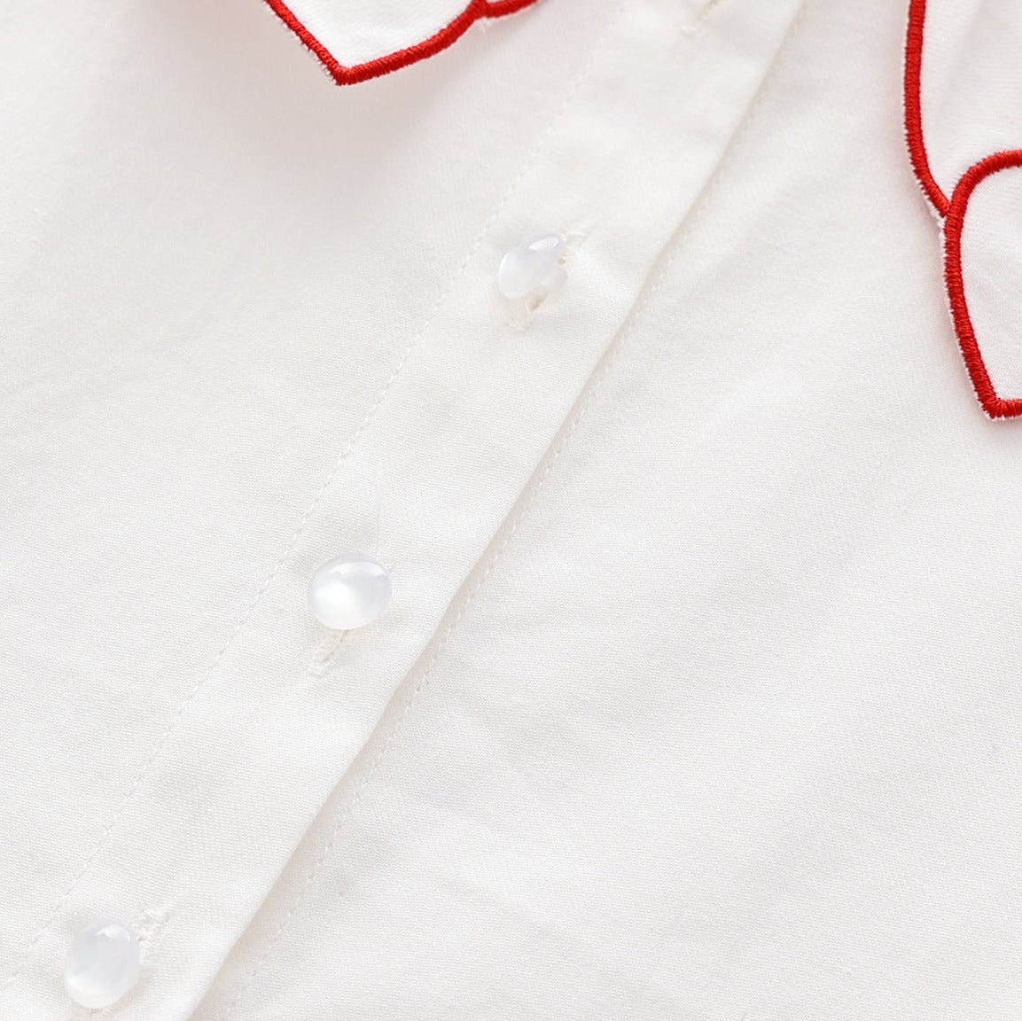 Baby Girl Sweetheart Collar Long Sleeve Cotton Shirt