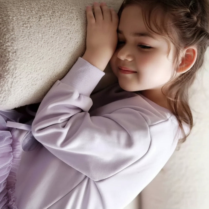 Vestido de tul con diseño de conejito de dibujos animados de otoño para niñas