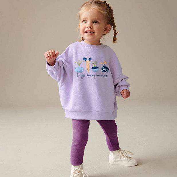 Girls Autumn Casual Sweatshirt Set
