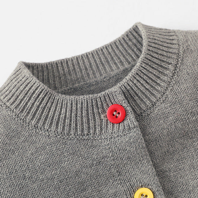 Warmer Strickcardigan mit Dackelmotiv für Kinder