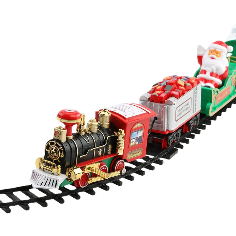Electric Christmas Tree Train Set with Lights & Sound