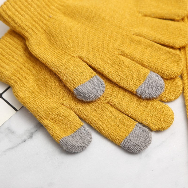 Kids Thick Warm Hat Scarf Gloves Set