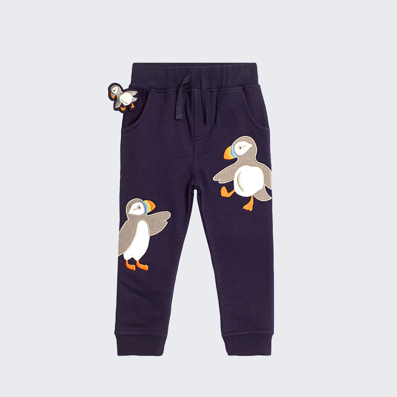 Boys Warm Cotton Sweatpants Kids Autumn Winter Casual Pants