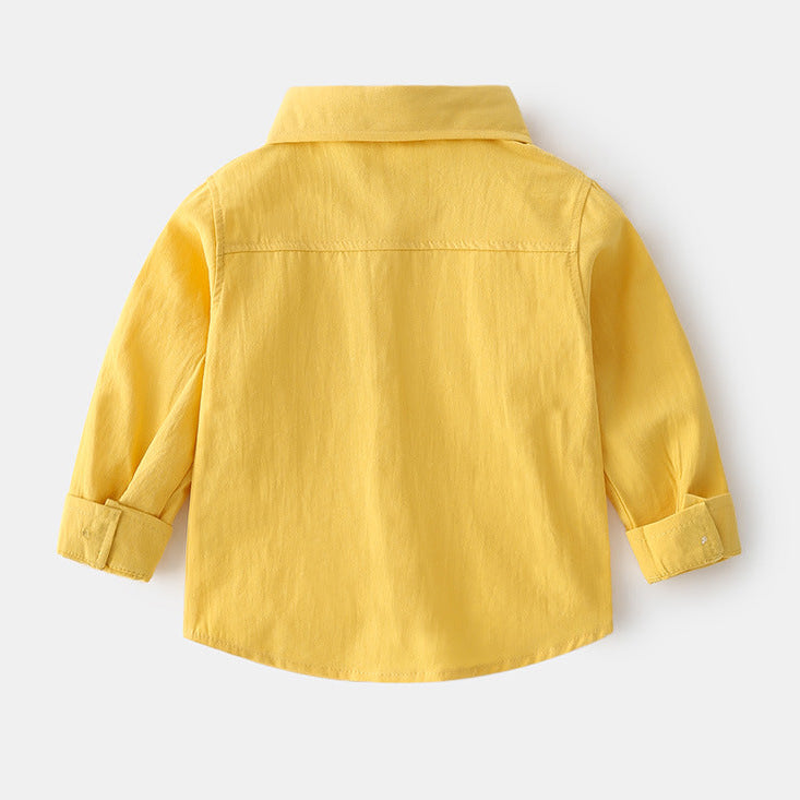 Boys’ Casual Cute Cartoon Long Sleeve Shirt