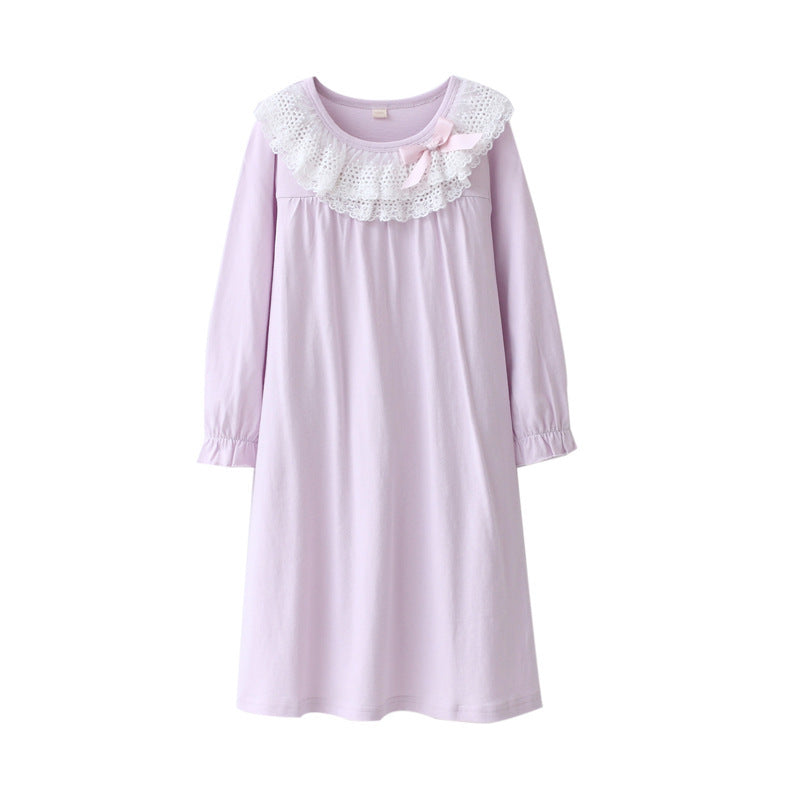 Girls Pure Cotton Sweet Nightgown