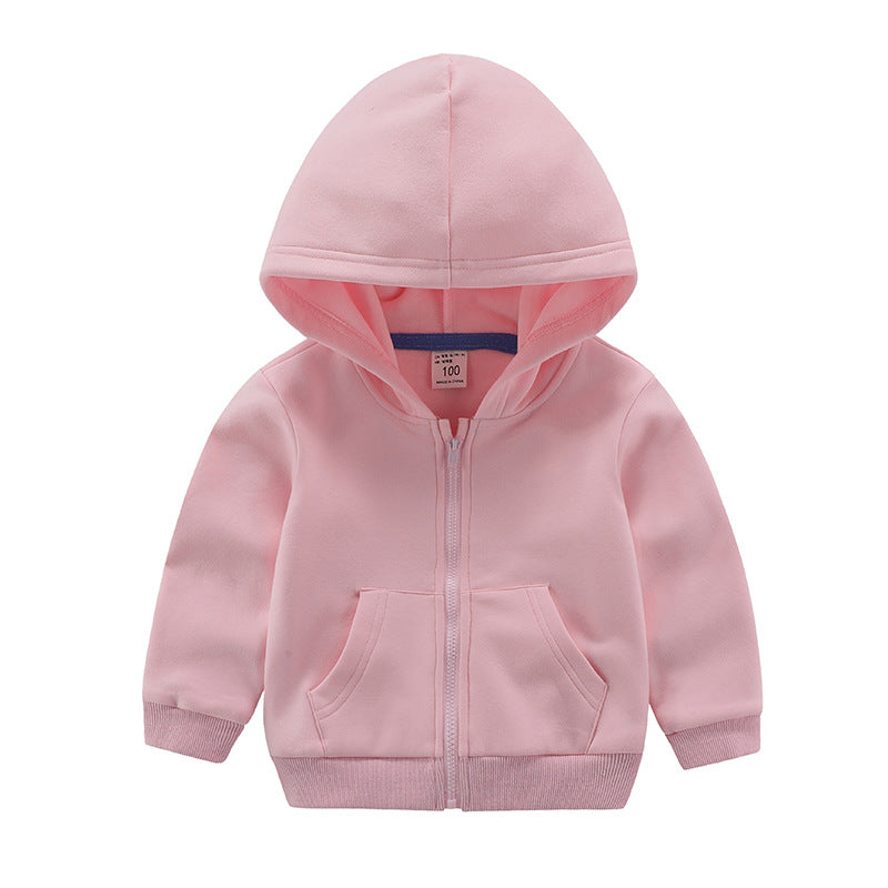 Autumn Winter New Zip Hooded Boys Girls Clothing Kids Fleece Hoodi