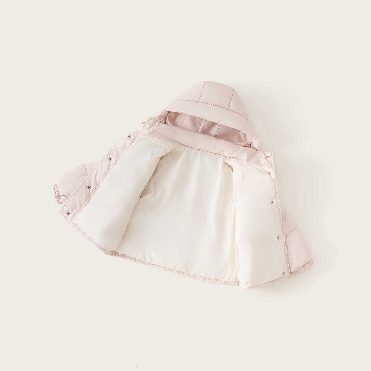 Kids Thick Warm Casual Hooded Cotton Jacket