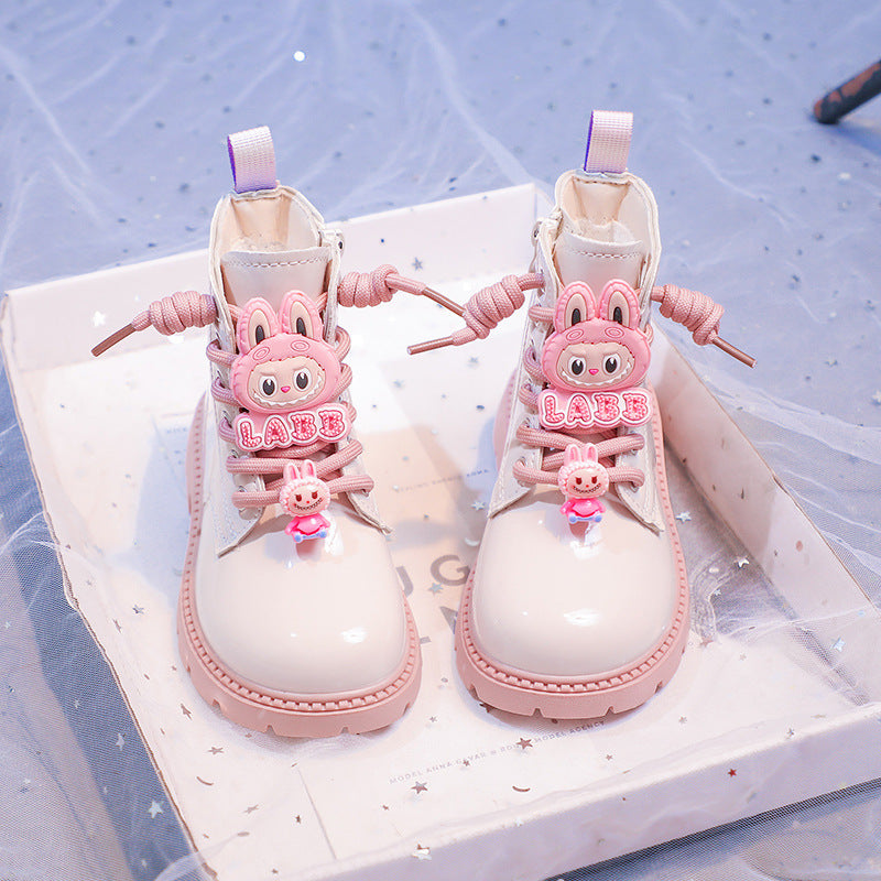 Girls Princess Martin Boots - Kids Leather Ankle Boots